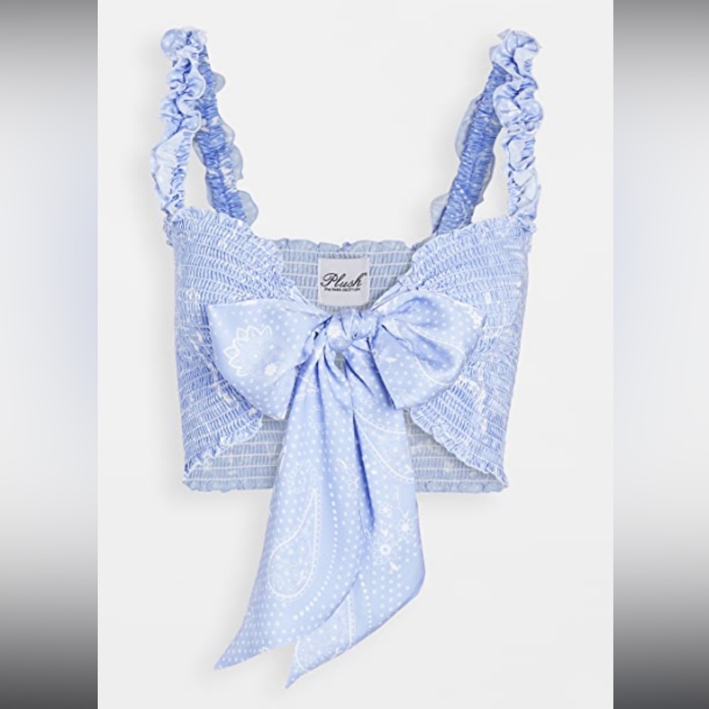 Excellent Condition Plush Silk Bandana Top